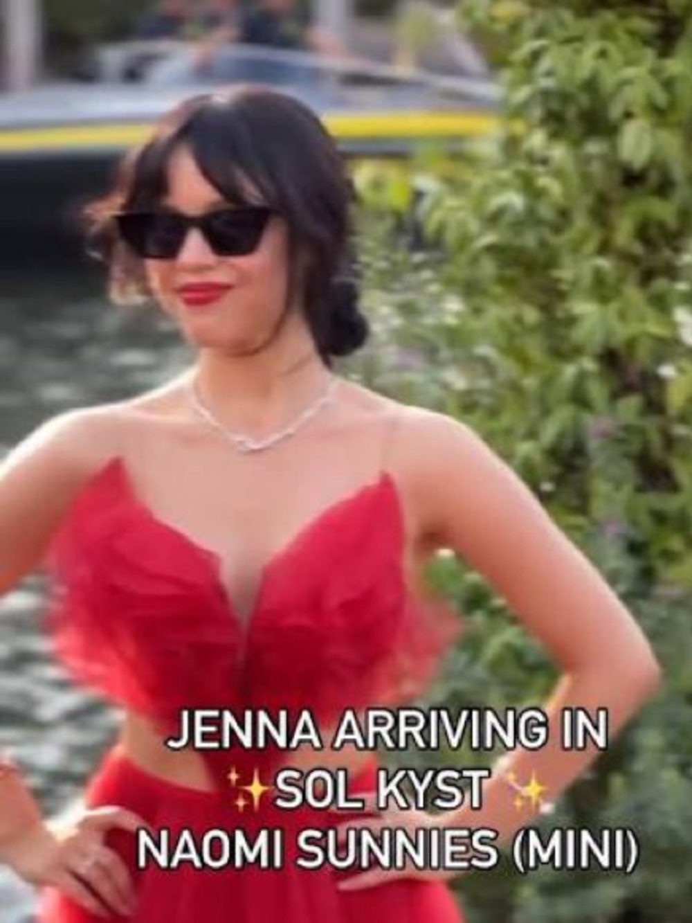 Sol Kyst Naomi Mini Sunglasses Black Cateye As Seen on Jenna Ortega w/ Case